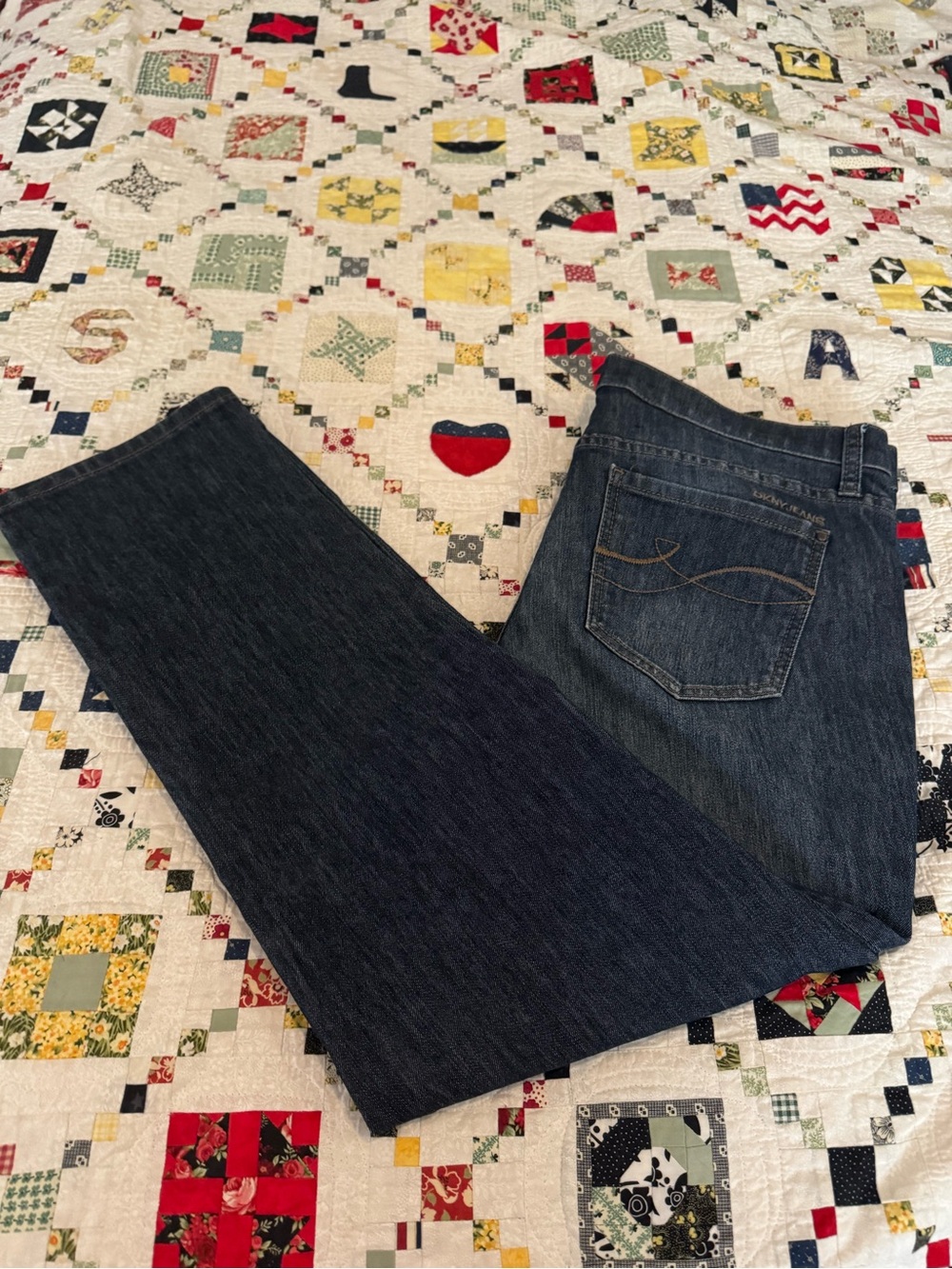 DKNY Jeans Dark Indigo Denim Waistband with Label